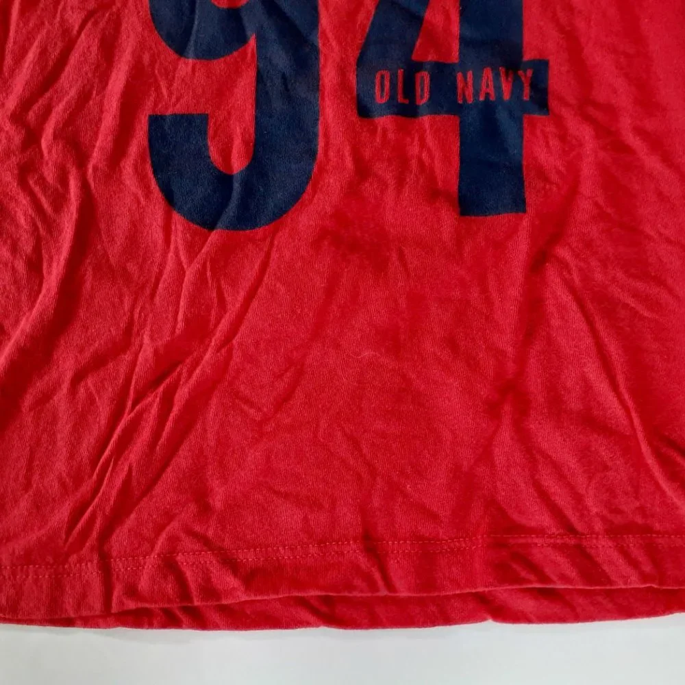 Old Navy Boys T-Shirt Red Short Sleeve Logo Size XS 5
